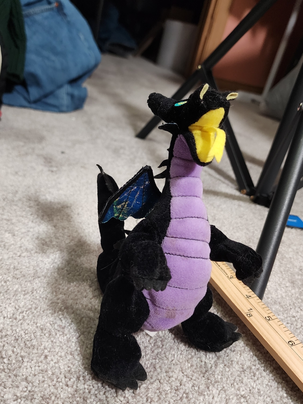 Disney Park Store Sleeping Beauty Maleficent Black Dragon Bean Bag Plush Doll7in